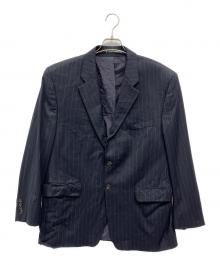 LAUREN RALPH LAUREN（ローレンラルフローレン）の古着「ストライプテーラードジャケット」｜ネイビー