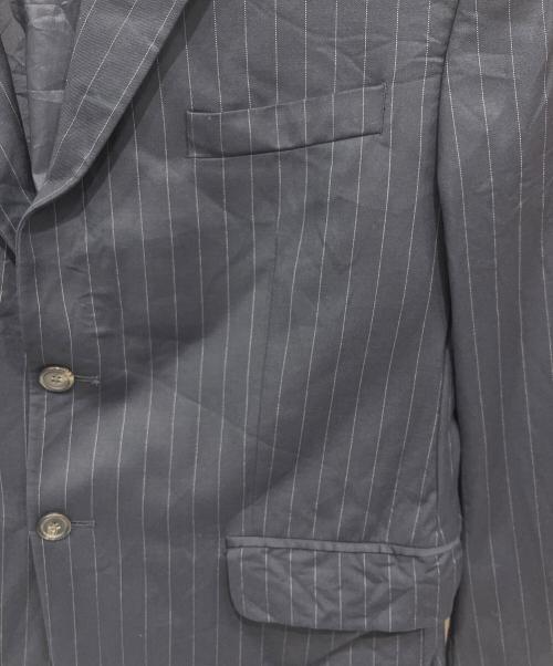 LAUREN RALPH LAUREN（ローレンラルフローレン）LAUREN RALPH LAUREN (ローレンラルフローレン) ストライプテーラードジャケット ネイビー サイズ:Mの古着・服飾アイテム