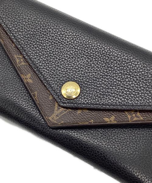 LOUIS VUITTON（ルイ ヴィトン）LOUIS VUITTON (ルイ ヴィトン) 長財布 ブラック×ブラウンの古着・服飾アイテム