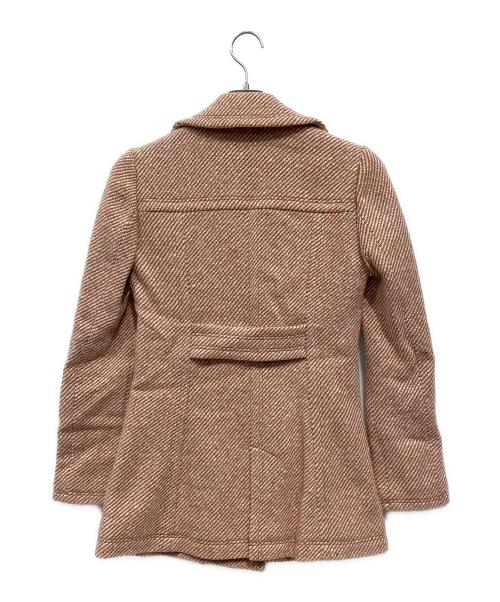 BURBERRY BLUE LABEL（バーバリーロンドンブルーレーベル）BURBERRY BLUE LABEL (バーバリーロンドンブルーレーベル) Pコート ホワイト×レッド サイズ:38の古着・服飾アイテム