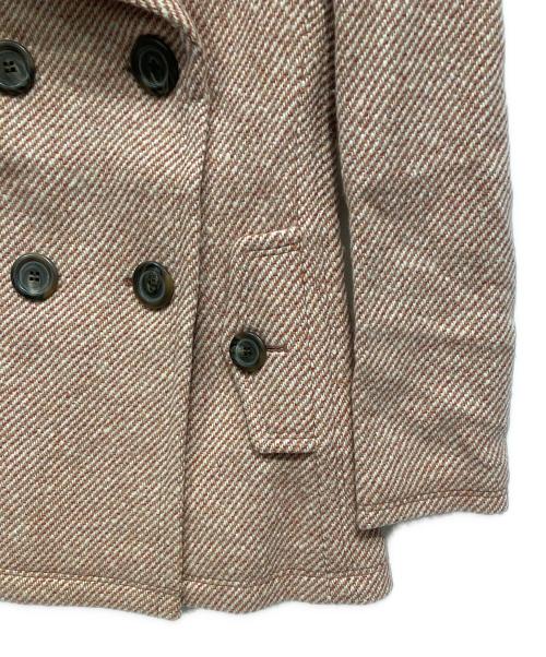 BURBERRY BLUE LABEL（バーバリーロンドンブルーレーベル）BURBERRY BLUE LABEL (バーバリーロンドンブルーレーベル) Pコート ホワイト×レッド サイズ:38の古着・服飾アイテム