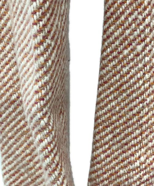 BURBERRY BLUE LABEL（バーバリーロンドンブルーレーベル）BURBERRY BLUE LABEL (バーバリーロンドンブルーレーベル) Pコート ホワイト×レッド サイズ:38の古着・服飾アイテム