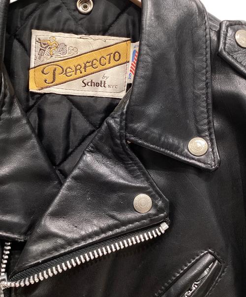 Schott（ショット）Schott (ショット) 618ダブルライダースジャケット ブラック サイズ:SIZE38の古着・服飾アイテム