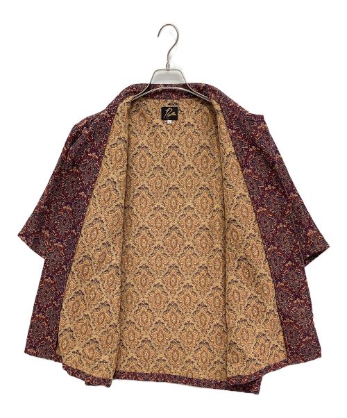 Needles（ニードルズ）Needles (ニードルズ) オープンカラーシャツ パープル×イエロー サイズ:Lの古着・服飾アイテム