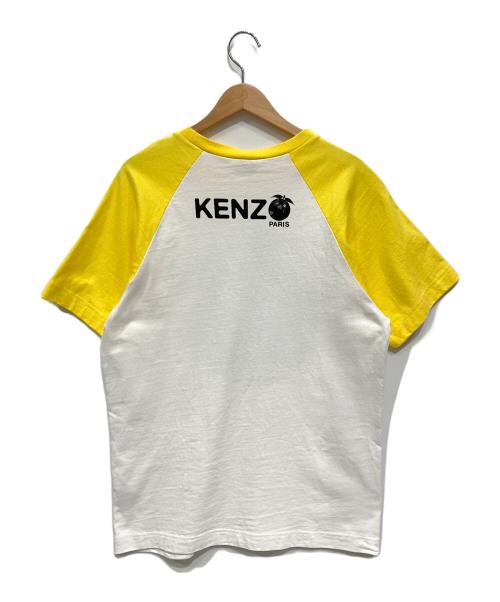 KENZO（ケンゾー）KENZO (ケンゾー) プリントTシャツ ホワイト×イエロー サイズ:Lの古着・服飾アイテム