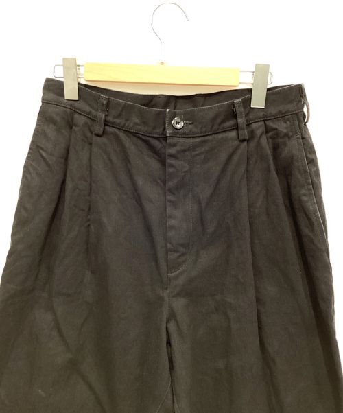 KUON（クオン）KUON (クオン) タックカーブパンツ ブラック サイズ:Lの古着・服飾アイテム