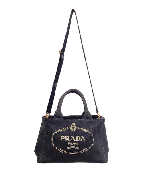 PRADA（プラダ）PRADA (プラダ) 2WAYバッグ ブラックの古着・服飾アイテム