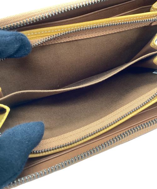genten（ゲンテン）genten (ゲンテン) カットワーク長財布 ブラウンの古着・服飾アイテム