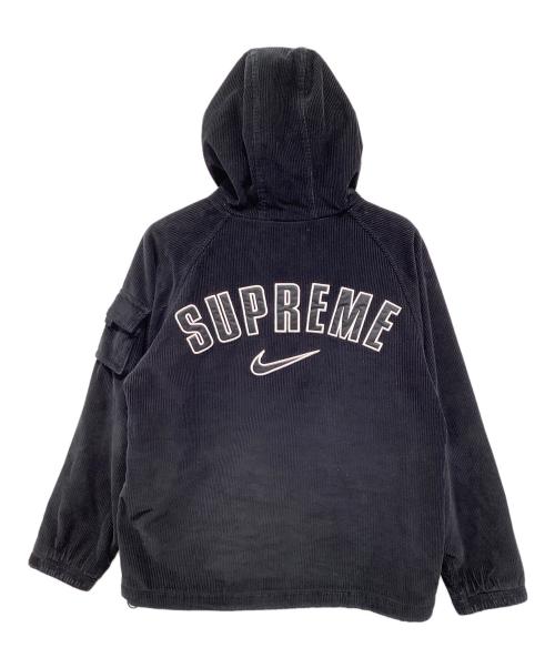 NIKE（ナイキ）NIKE (ナイキ) SUPREME (シュプリーム) Arc Corduroy Hooded Jacket ブラック サイズ:Sの古着・服飾アイテム