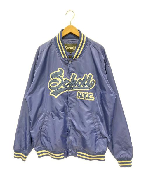 Schott（ショット）Schott (ショット) ナイロン バーシティ ジャケット ネイビー サイズ:2XLの古着・服飾アイテム
