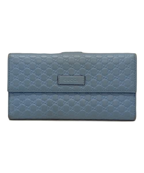 GUCCI（グッチ）GUCCI (グッチ) フラップウォレット スカイブルーの古着・服飾アイテム