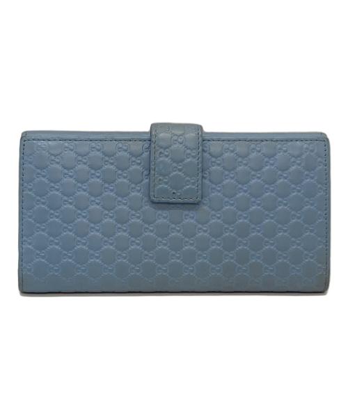 GUCCI（グッチ）GUCCI (グッチ) フラップウォレット スカイブルーの古着・服飾アイテム