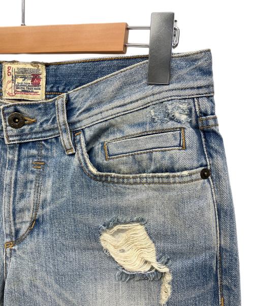 DOLCE & GABBANA（ドルチェ＆ガッバーナ）DOLCE & GABBANA (ドルチェ＆ガッバーナ) ダメージデニムパンツ インディゴ サイズ:W30の古着・服飾アイテム