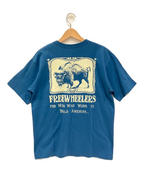 freewheelers（フリーホイーラーズ）freewheelers (フリーホイーラーズ) プリントTシャツ ネイビー サイズ:XL 未使用品の古着・服飾アイテム