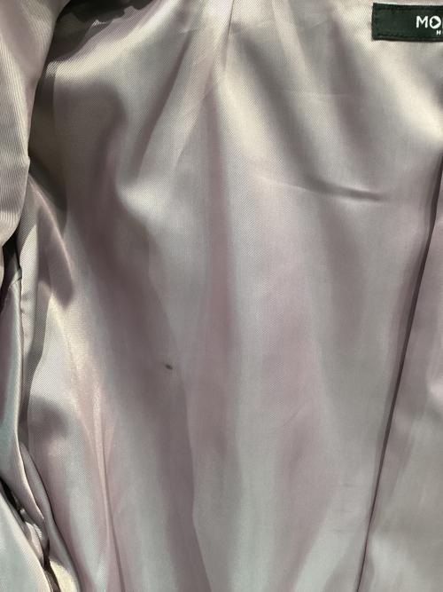 MORGAN（モーガン）MORGAN (モーガン) ラムレザージャケット ブラック×ホワイト サイズ:Mの古着・服飾アイテム