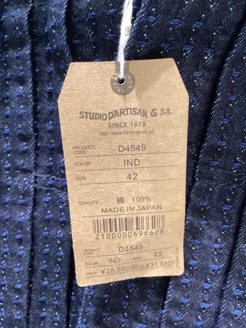 SASHIKO DENIM（サシコデニム）SASHIKO DENIM (サシコデニム) デニムジャケット インディゴ サイズ:42の古着・服飾アイテム