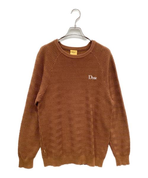 Dime（ダイム）Dime (ダイム) Wave Cable Knit Sweater ブラウン サイズ:Mの古着・服飾アイテム