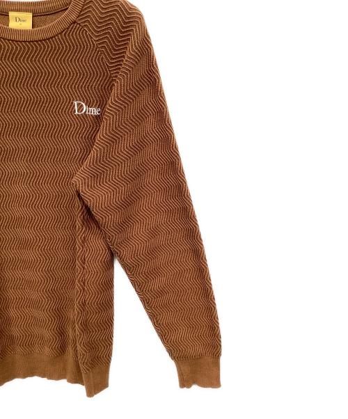 Dime（ダイム）Dime (ダイム) Wave Cable Knit Sweater ブラウン サイズ:Mの古着・服飾アイテム