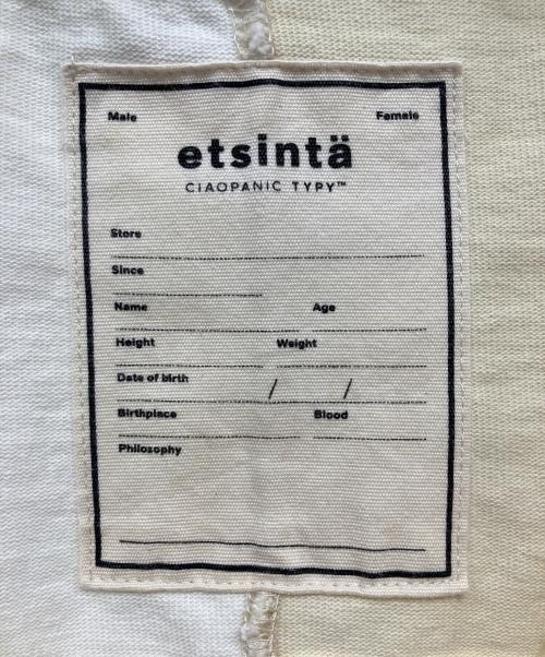 etsinta（エシンタ）etsinta (エシンタ) デザインスウェットカットソー アイボリー サイズ:FREEの古着・服飾アイテム