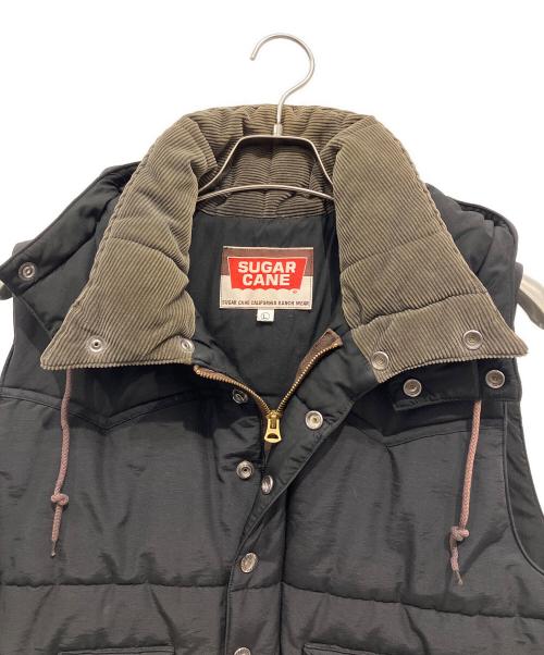 SUGAR CANE（シュガーケーン）SUGAR CANE (シュガーケーン) 60/40クロス 中綿パディングベスト ブラック×ブラウン サイズ:Lの古着・服飾アイテム