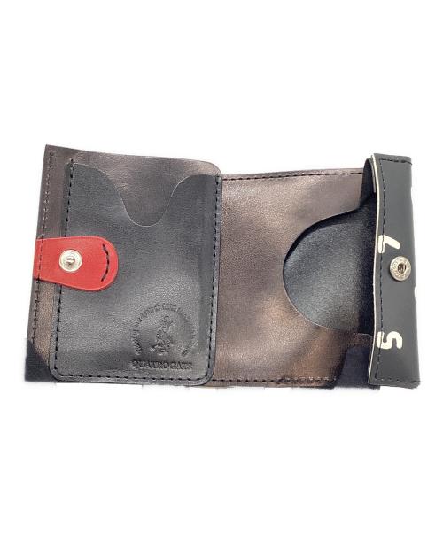 SOU・SOU（ソウソウ）SOU・SOU (ソウソウ) Quatro gats (クアトロガッツ) コンパクトウォレット ブラックの古着・服飾アイテム