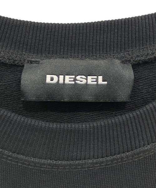 DIESEL（ディーゼル）DIESEL (ディーゼル) スウェット ブラック×グレー サイズ:XSの古着・服飾アイテム