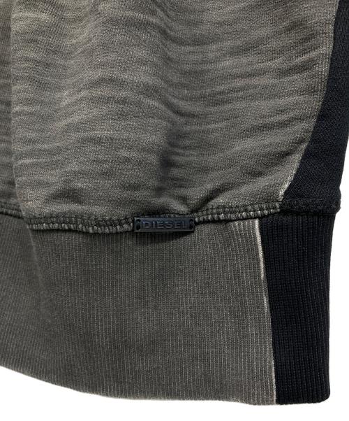 DIESEL（ディーゼル）DIESEL (ディーゼル) スウェット ブラック×グレー サイズ:XSの古着・服飾アイテム