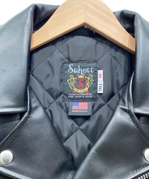 Schott（ショット）Schott (ショット) ワンスターニューネイキッドレザージャケット ブラック サイズ:40 未使用品の古着・服飾アイテム