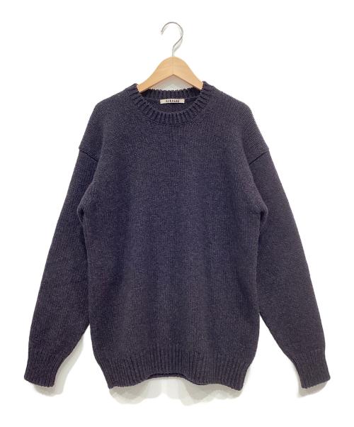 AURALEE（オーラリー）AURALEE (オーラリー) CAMEL WOOL MIX KNIT P/O ブラック サイズ:SIZE3の古着・服飾アイテム