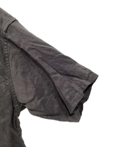 NIGEL CABOURN（ナイジェルケーボン）NIGEL CABOURN (ナイジェルケーボン) OPEN COLLAR SHIRT LINEN TWILL ブラック サイズ:48の古着・服飾アイテム