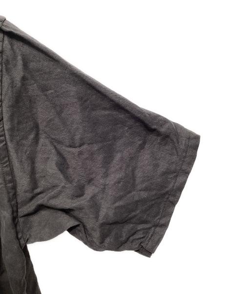 NIGEL CABOURN（ナイジェルケーボン）NIGEL CABOURN (ナイジェルケーボン) OPEN COLLAR SHIRT LINEN TWILL ブラック サイズ:48の古着・服飾アイテム