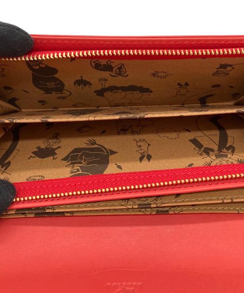 MOOMIN（ムーミン）MOOMIN (ムーミン) kissora (キソラ) リトルミイ レザー長財布 レッド 未使用品の古着・服飾アイテム