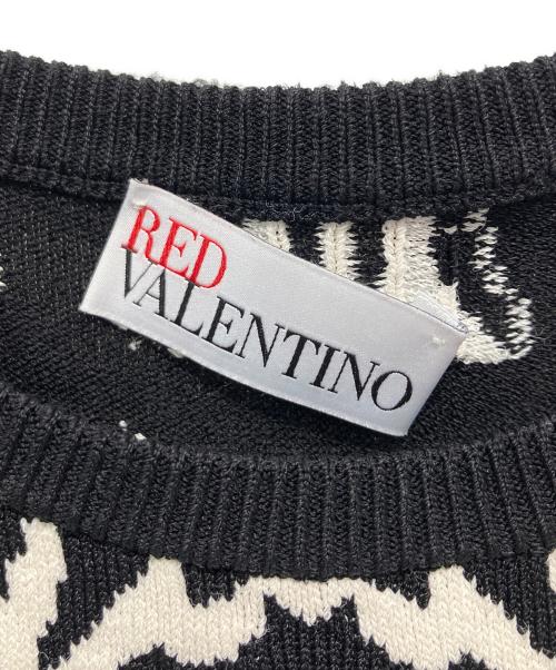 RED VALENTINO（レッドヴァレンティノ）RED VALENTINO (レッドヴァレンティノ) ニットワンピース ブラック サイズ:Sの古着・服飾アイテム