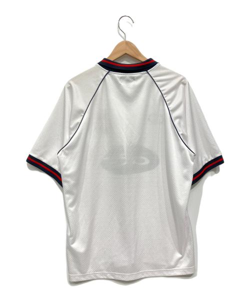 AFB（エーエフビー）AFB (エーエフビー) ゲームシャツ ホワイト×ネイビー サイズ:Lの古着・服飾アイテム