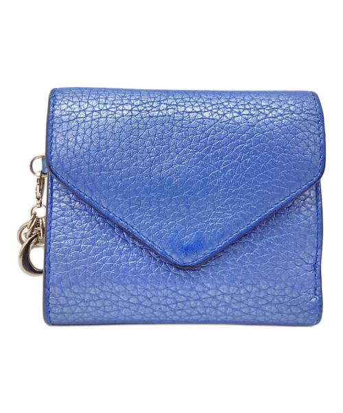 Christian Dior（クリスチャン ディオール）Christian Dior (クリスチャン ディオール) 3つ折り財布 ブルーの古着・服飾アイテム