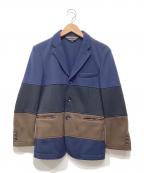 COMME des GARCONS HOMME PLUSコムデギャルソンオムプリュス）の古着「テーラードジャケット」｜ネイビー×ブラウン
