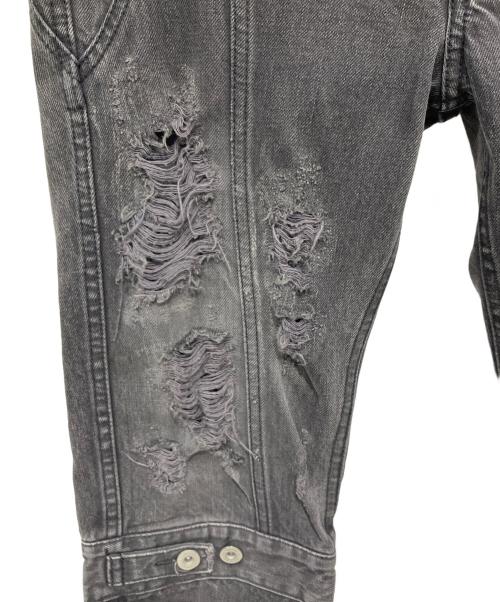 JUNYA WATANABE COMME des GARCONS（(ジュンヤワタナベ コムデギャルソン）JUNYA WATANABE COMME des GARCONS ((ジュンヤワタナベ コムデギャルソン) クロップドデニムパンツ ブラック サイズ:XSの古着・服飾アイテム