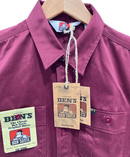 BEN DAVIS（ベンデイビス）BEN DAVIS (ベンデイビス) ワークシャツ ワインレッド サイズ:S 未使用品の古着・服飾アイテム