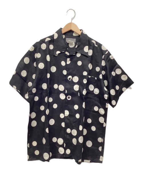 Yohji Yamamoto pour homme（ヨウジヤマモト プールオム）Yohji Yamamoto pour homme (ヨウジヤマモト プールオム) リネンオープンカラーシャツ ホワイト×ブラック サイズ:3の古着・服飾アイテム