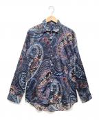 ETROエトロ）の古着「ペイズリー柄シャツ」｜ネイビー×レッド