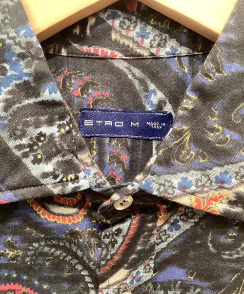 ETRO（エトロ）ETRO (エトロ) ペイズリー柄シャツ ネイビー×レッド サイズ:Mの古着・服飾アイテム