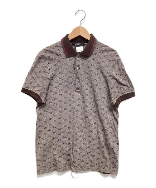 GUCCI（グッチ）GUCCI (グッチ) ポロシャツ ブラウン サイズ:Mの古着・服飾アイテム