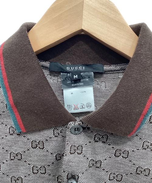 GUCCI（グッチ）GUCCI (グッチ) ポロシャツ ブラウン サイズ:Mの古着・服飾アイテム