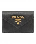PRADAプラダ）の古着「3つ折り財布」｜ブラック