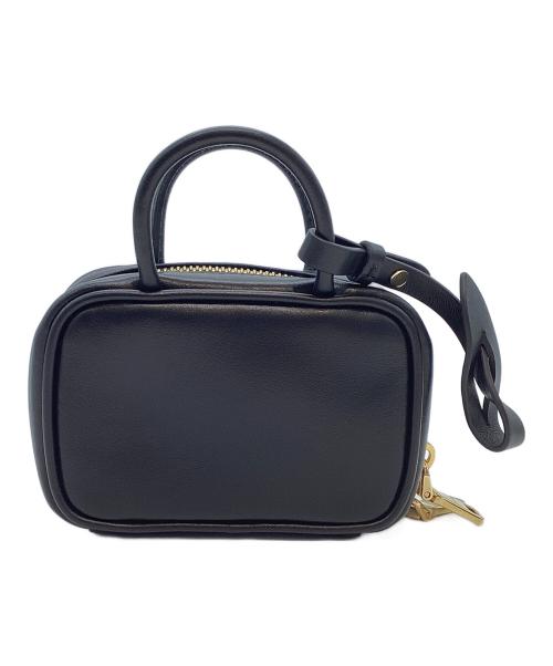 MIU MIU（ミュウミュウ）MIU MIU (ミュウミュウ) ボーレザーマイクロバッグ ブラックの古着・服飾アイテム