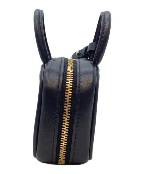 MIU MIU（ミュウミュウ）MIU MIU (ミュウミュウ) ボーレザーマイクロバッグ ブラックの古着・服飾アイテム