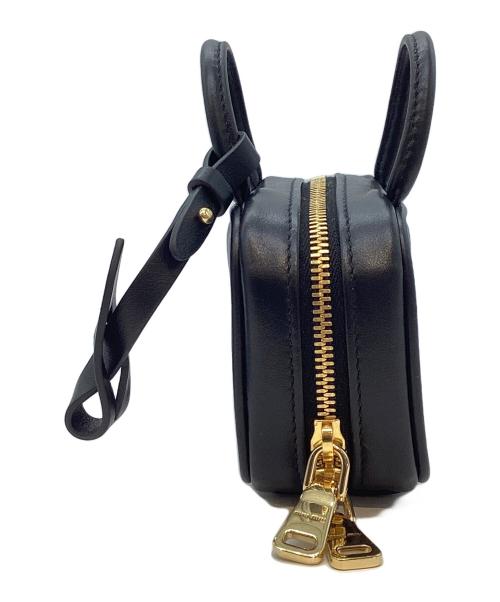 MIU MIU（ミュウミュウ）MIU MIU (ミュウミュウ) ボーレザーマイクロバッグ ブラックの古着・服飾アイテム