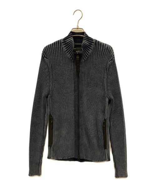 REPLAY（リプレイ）REPLAY (リプレイ) ニットジャケット ネイビー サイズ:Sの古着・服飾アイテム