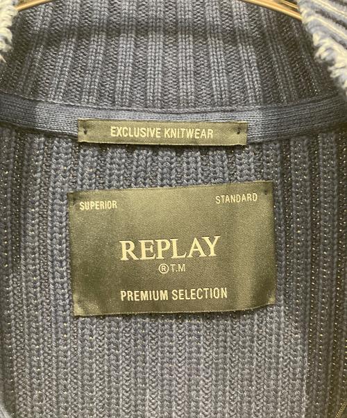 REPLAY（リプレイ）REPLAY (リプレイ) ニットジャケット ネイビー サイズ:Sの古着・服飾アイテム