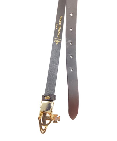 Vivienne Westwood（ヴィヴィアンウエストウッド）Vivienne Westwood (ヴィヴィアンウエストウッド) ベルト ブラック×ゴールドの古着・服飾アイテム